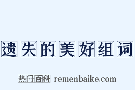 遗失的美好组词是什么意思的图片